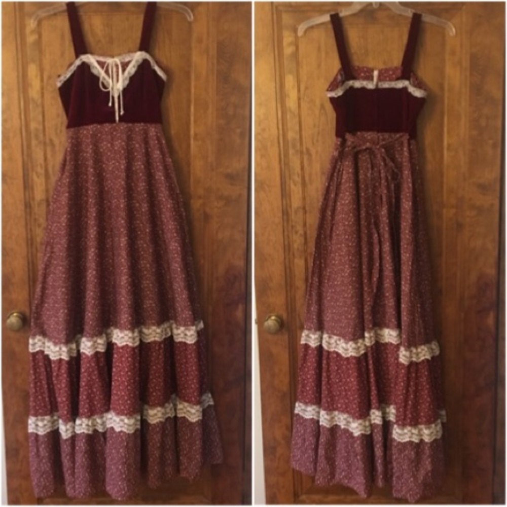 Vintage Gunne Sax Jessica McClintock Prairie Dress - Picture 2 of 8